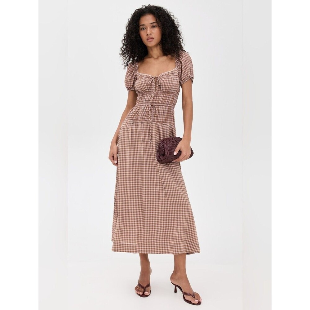 NWT • Reformation Rhett dress in Audrie Check
